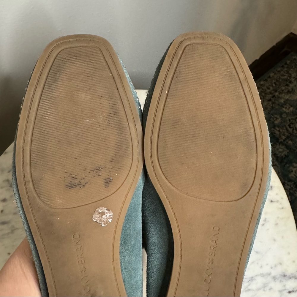 Lucky Brand Flats Size 6 green shoes Suede - Picture 5 of 6
